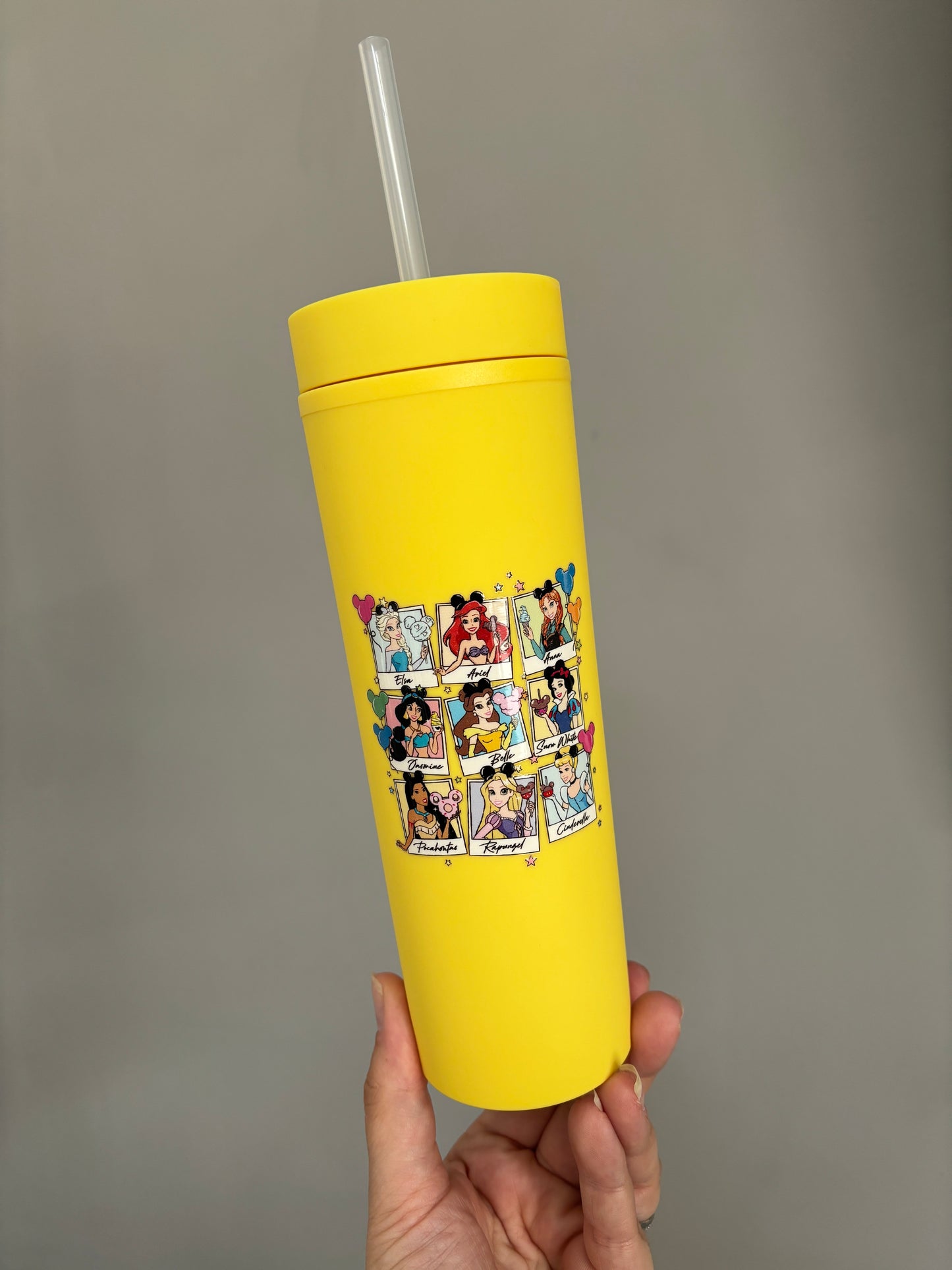 Princess yellow double walled tumbler