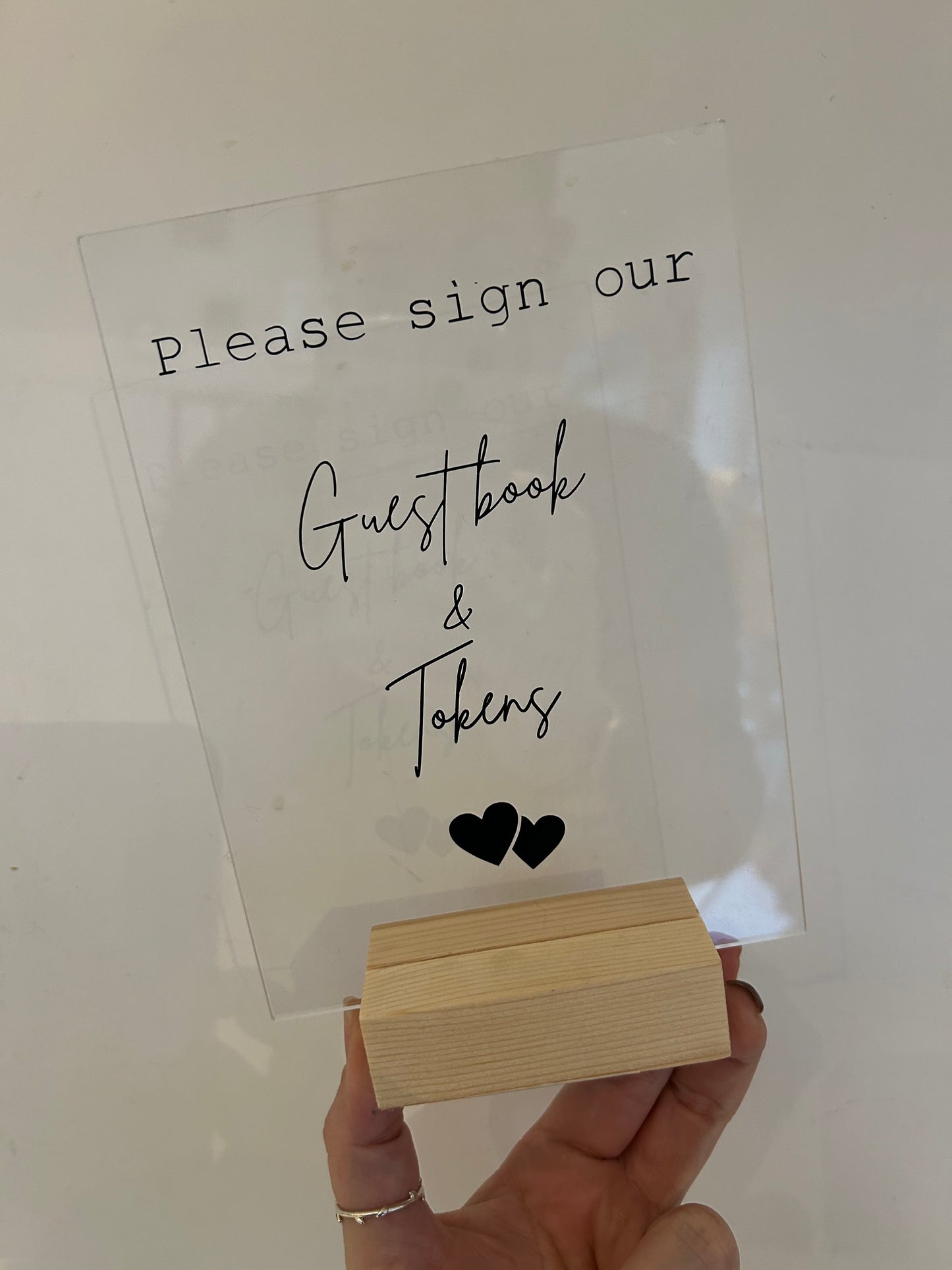 Guestbook signing plaque - wording can be altered