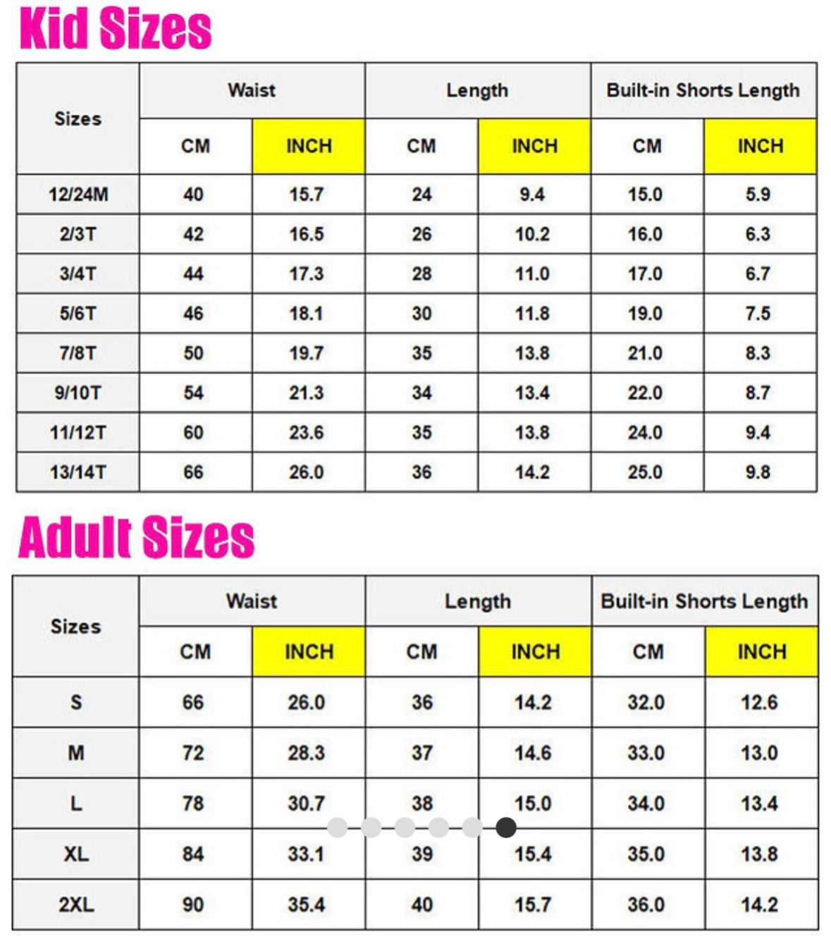 Skorts Children's (skirt with built in shorts)