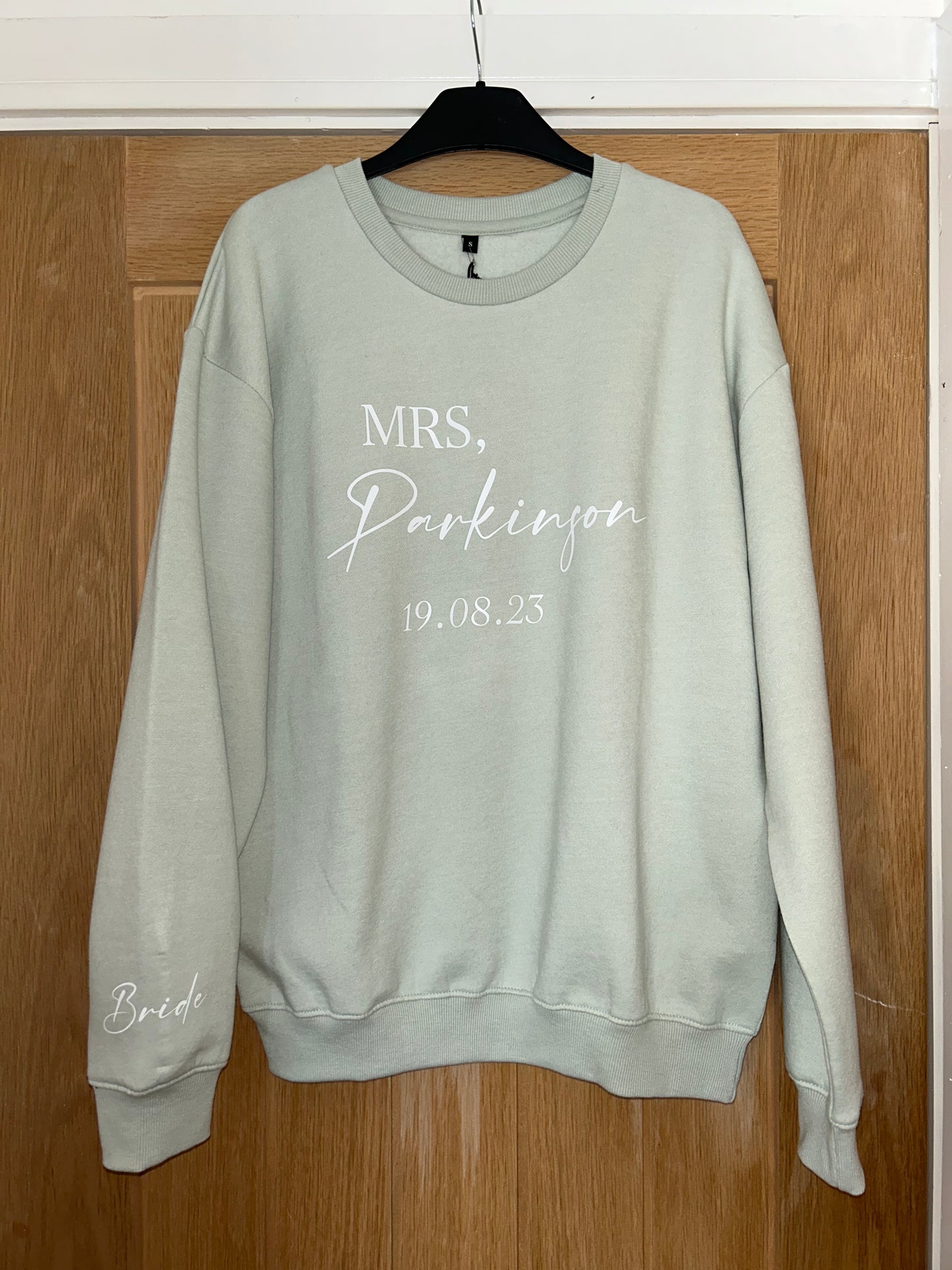 Personalised 'MRS' Bridal top