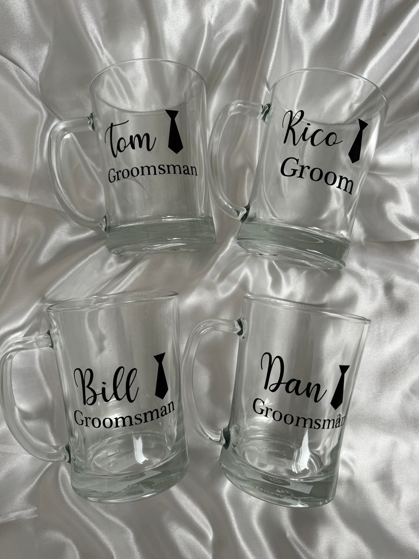 Groom/Groomsman pint glasses