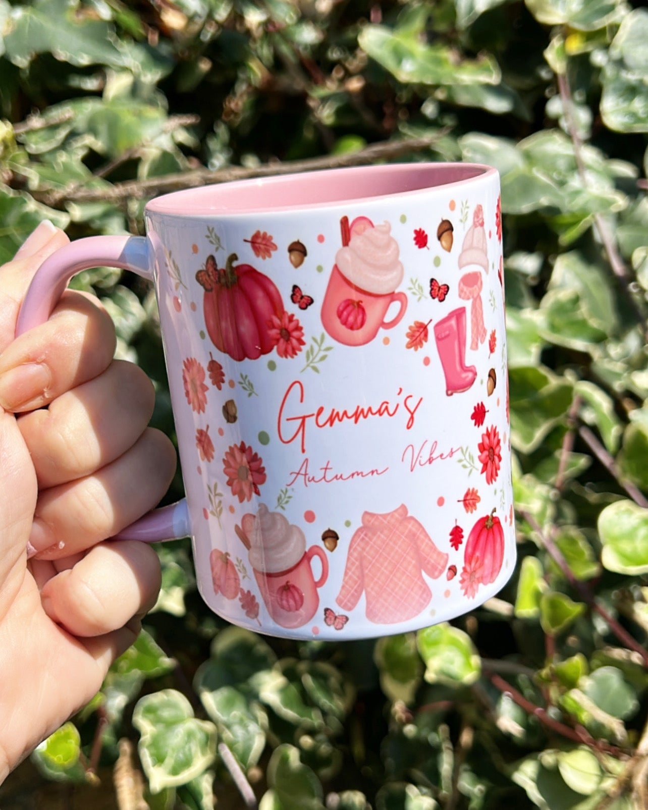 Personalised autumn mug