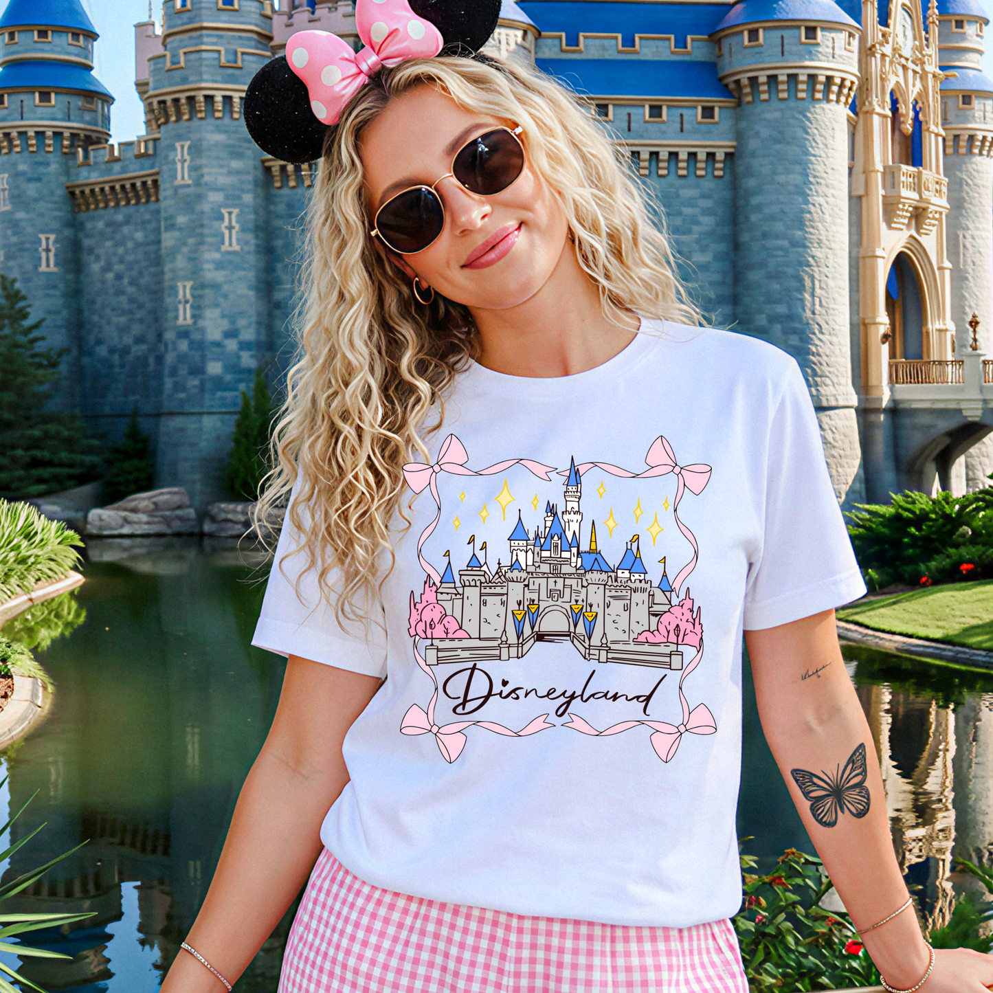 Disneyland castle and bow