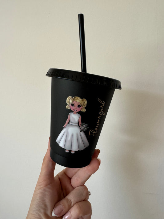 Flower girl 16oz cold cup