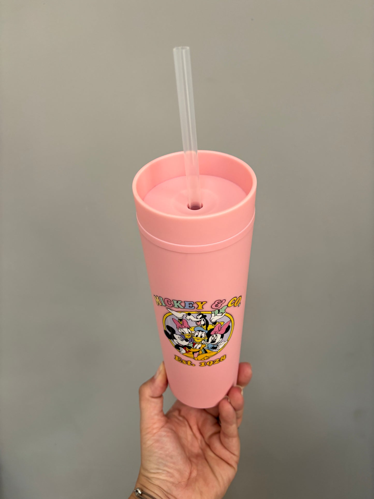 Mickey & co pink double walled tumbler