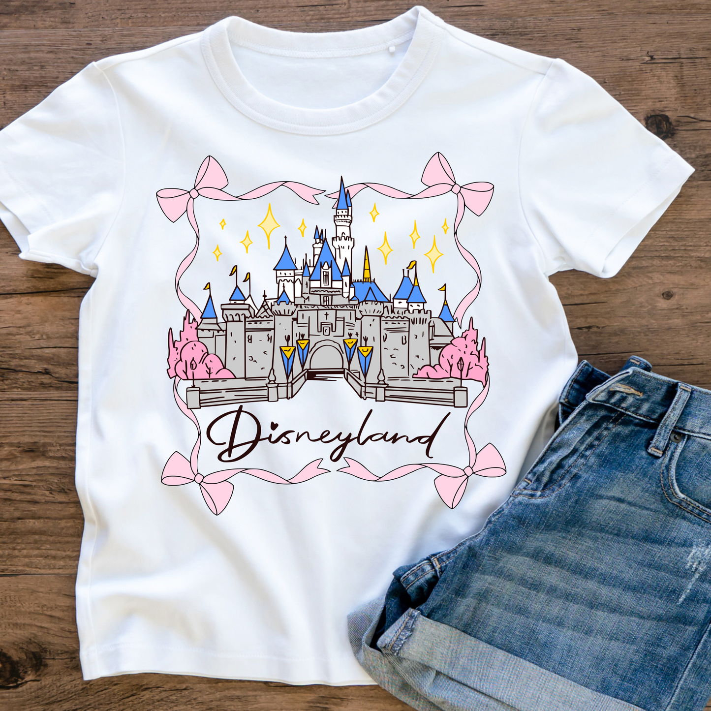 Disneyland castle and bow