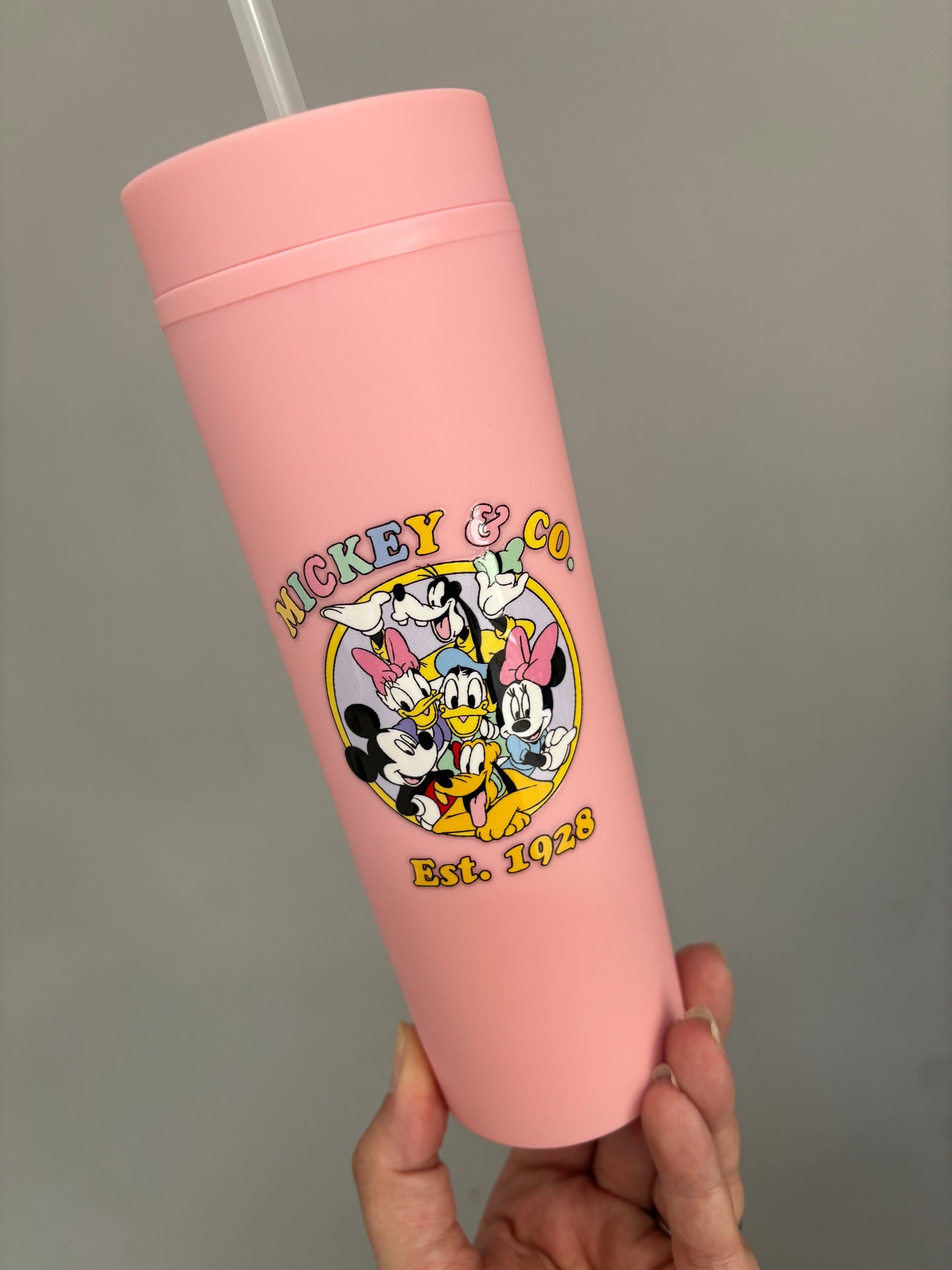 Mickey & co pink double walled tumbler
