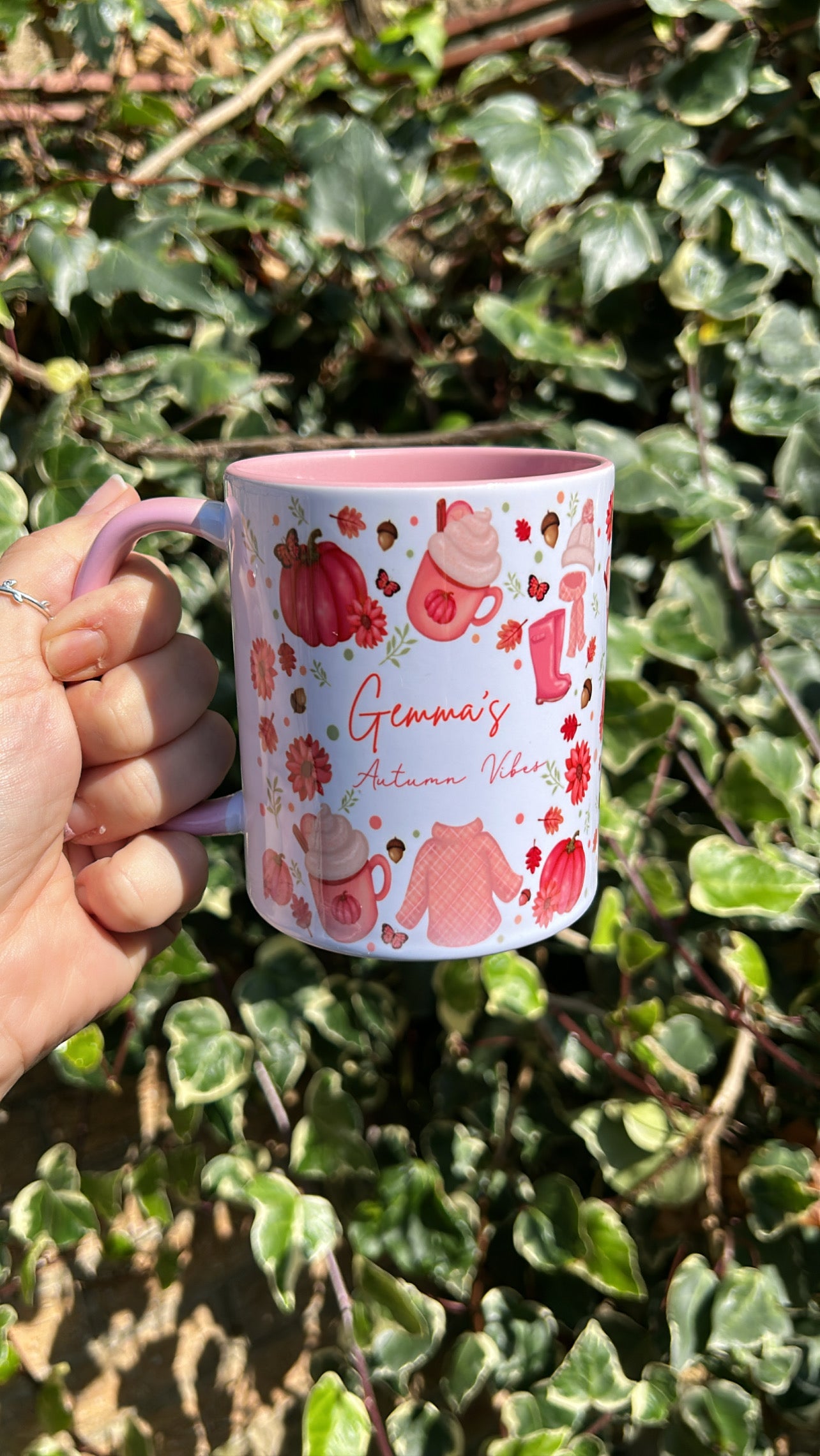 Personalised autumn mug