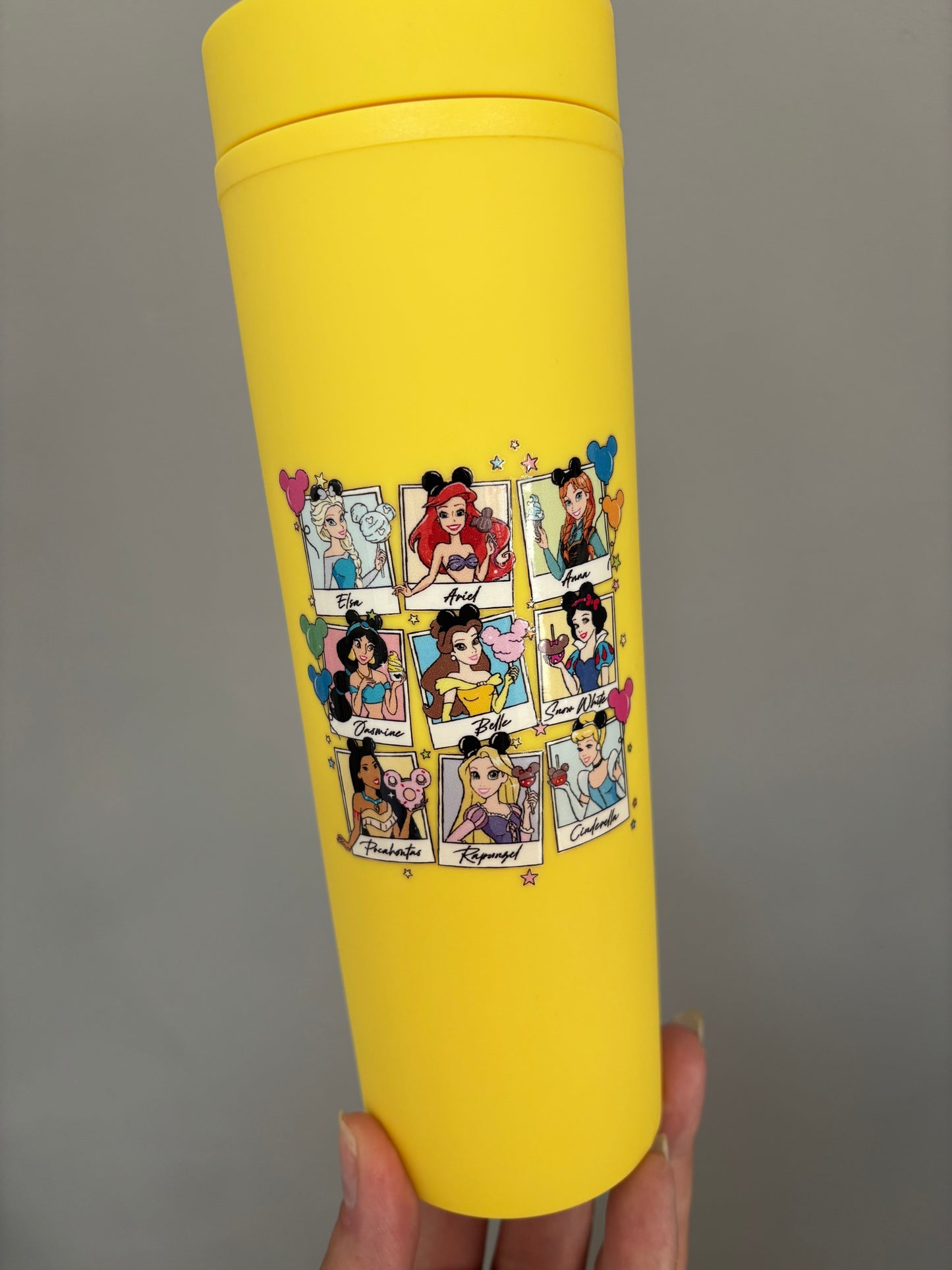 Princess yellow double walled tumbler