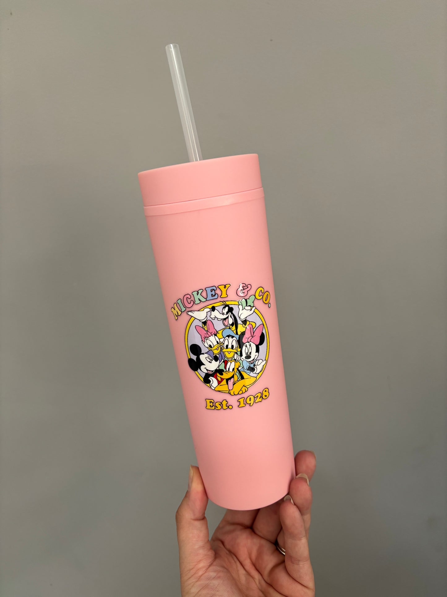 Mickey & co pink double walled tumbler