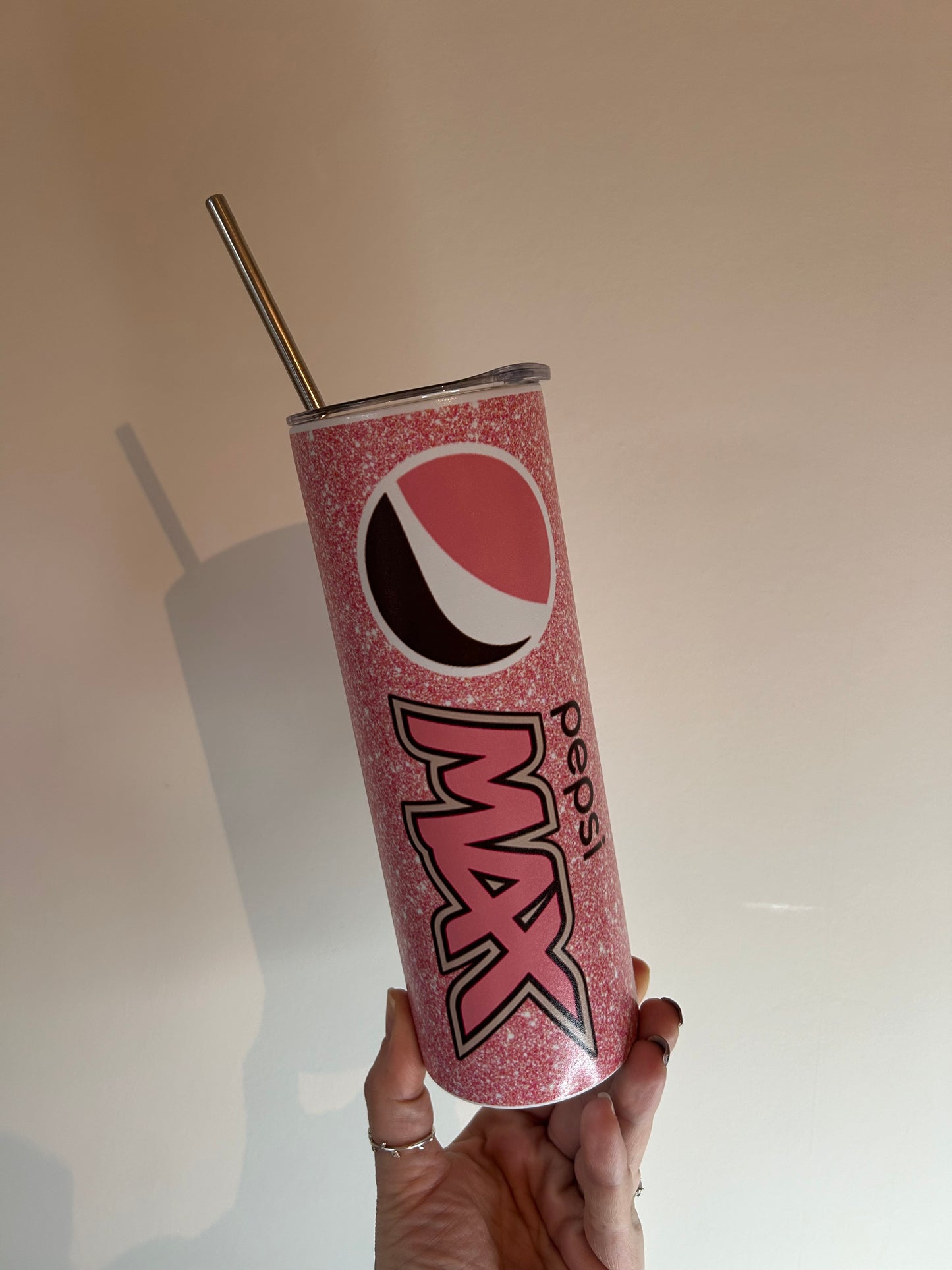 Pink Pepsi max 20oz tumbler