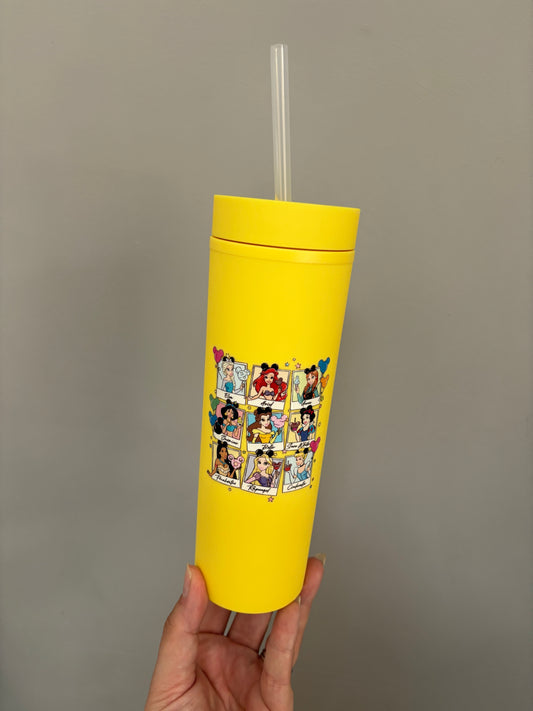 Princess yellow double walled tumbler