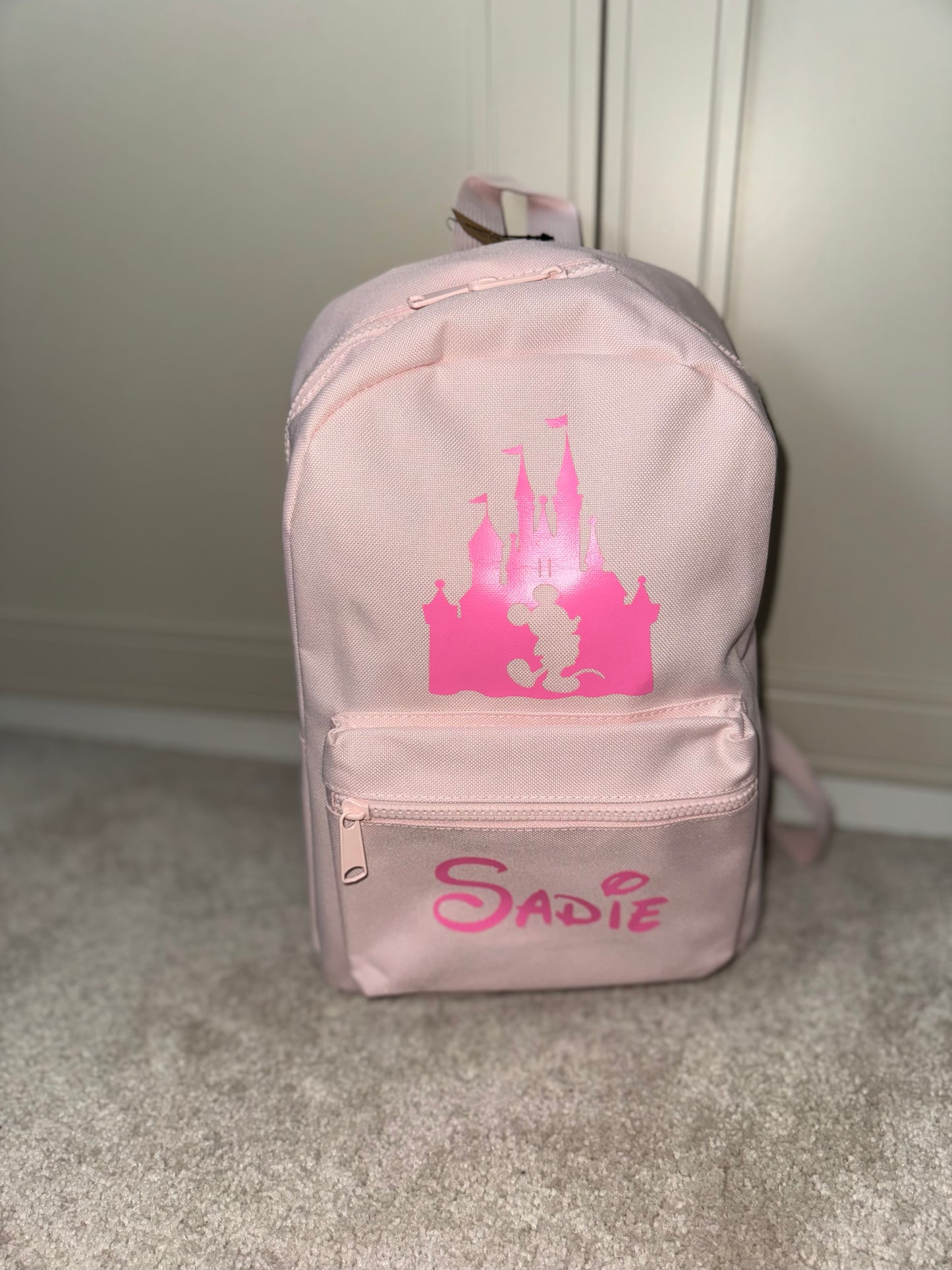 Personalised castle rucksack