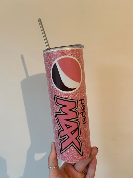 Pink Pepsi max 20oz tumbler