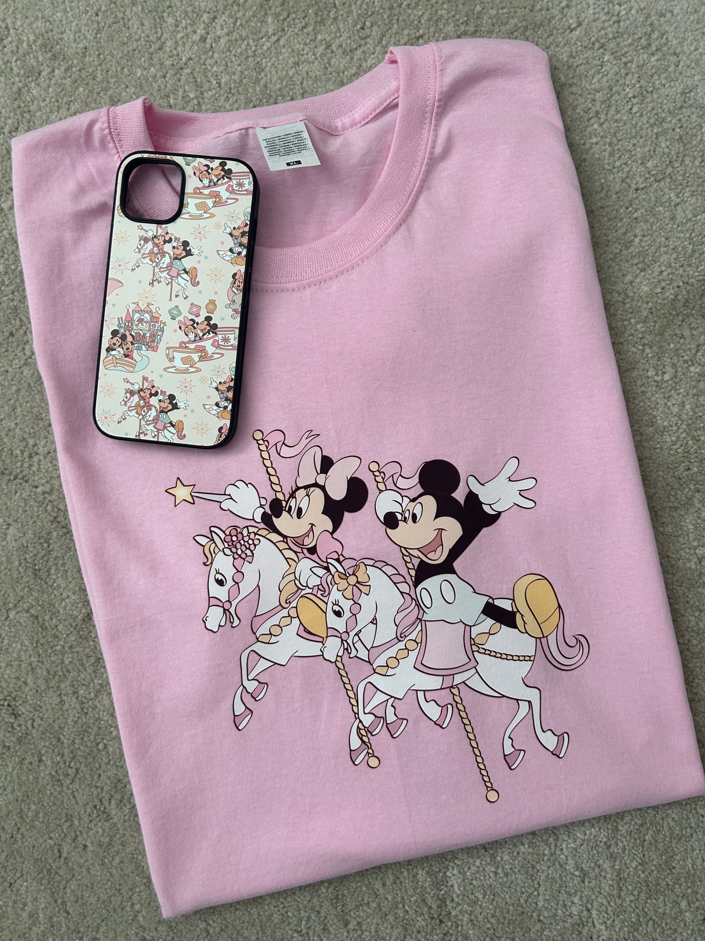 Fantasyland Carousel Pink T-shirt 2XL - No phone case!!