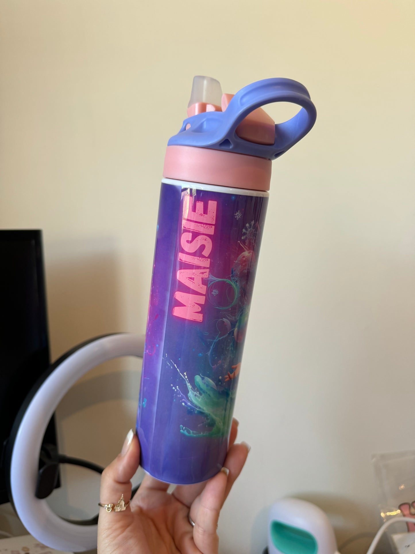 Personalised Frozen Children's water bottle