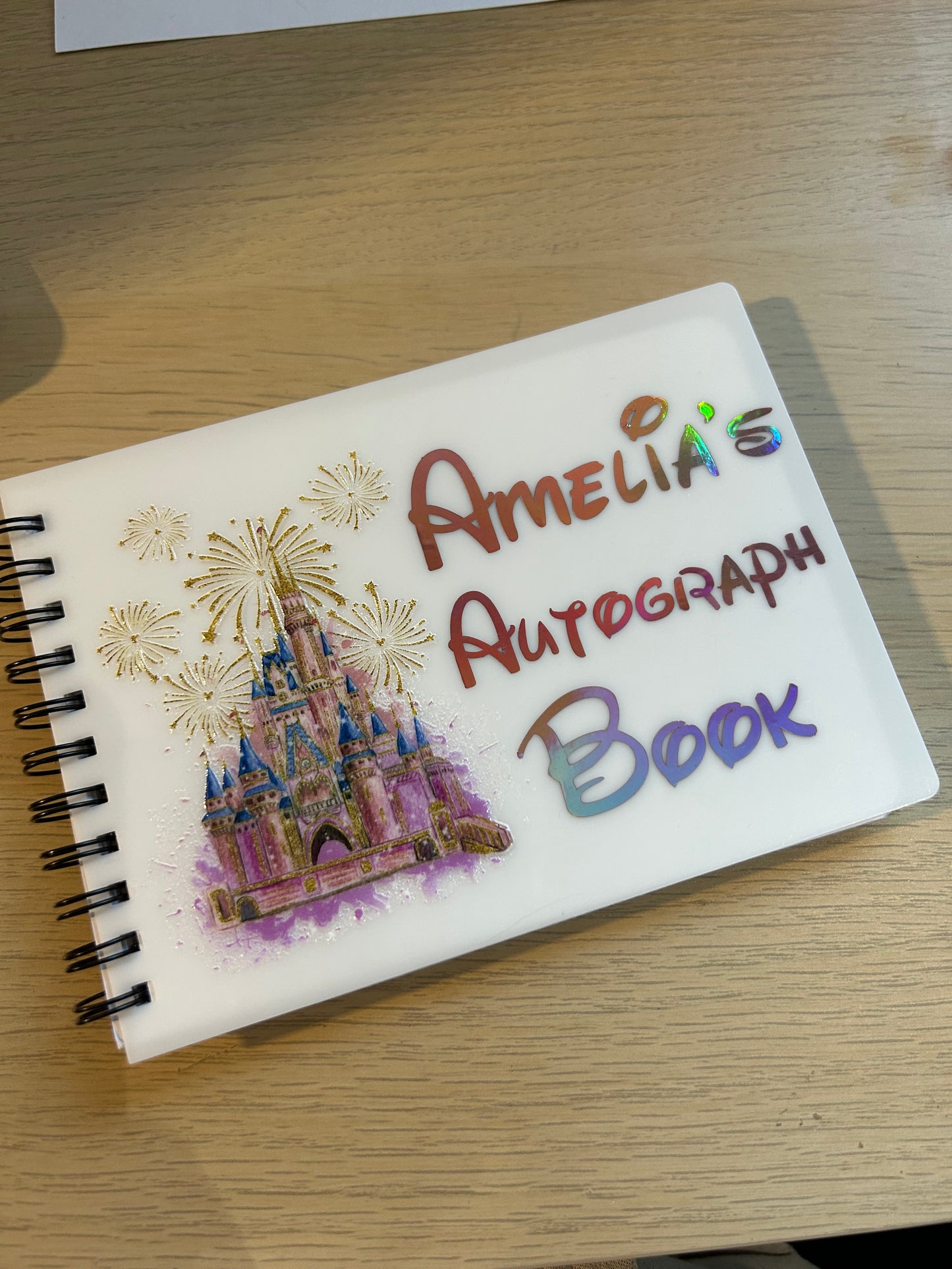Personalised castle autograph book