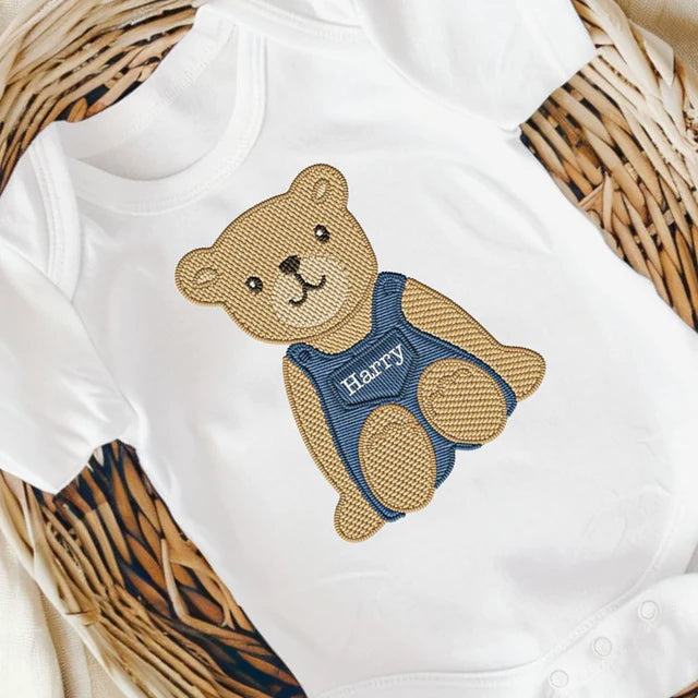 Personalised Bear Baby vest