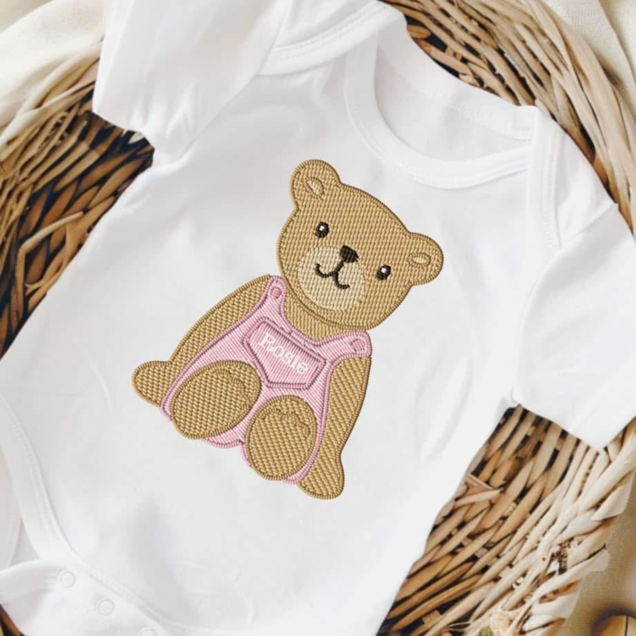 Personalised Bear Baby vest