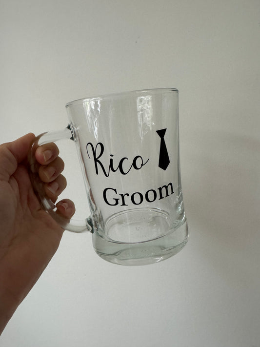 Groom/Groomsman pint glasses