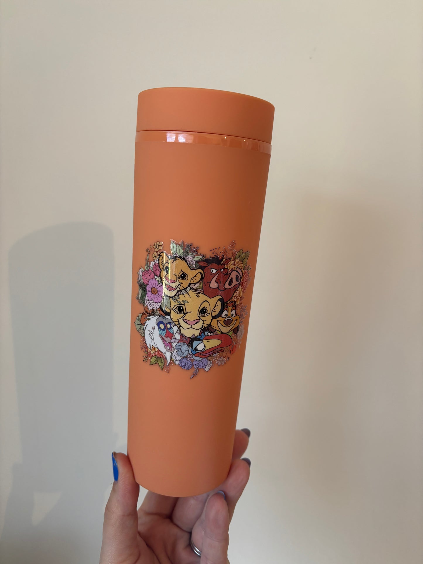 Orange Lion King tumbler