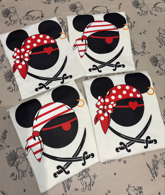 Mickey & Minnie Pirate T-shirts
