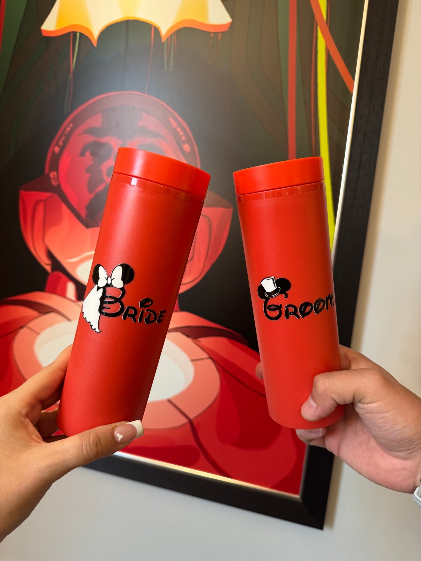 Disney Bride/Groom red Tumbler