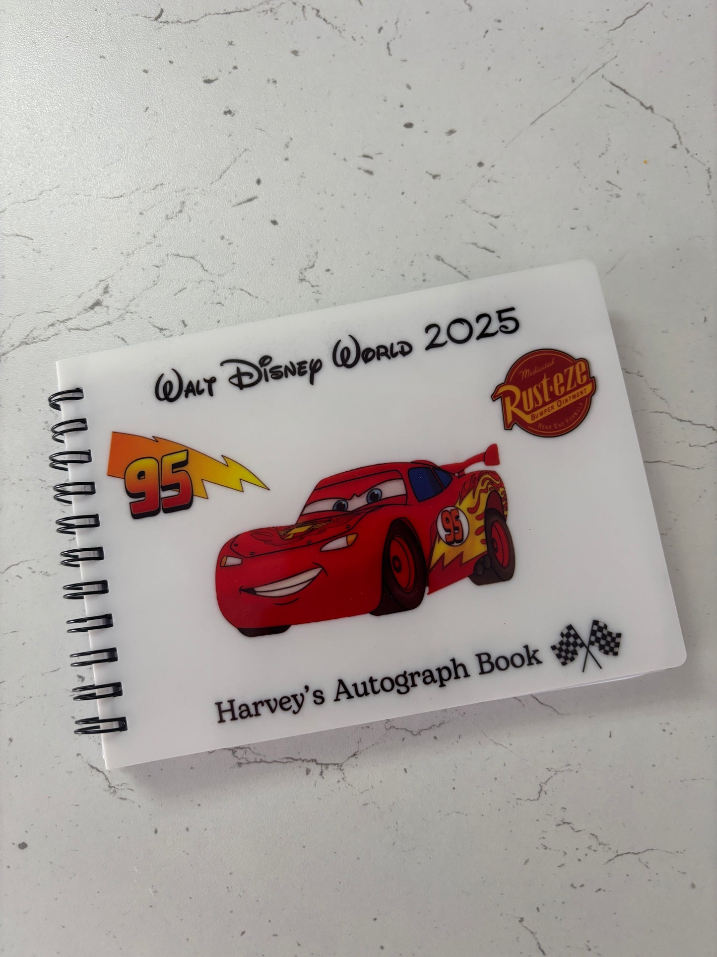Disney Cars personalised autograph book