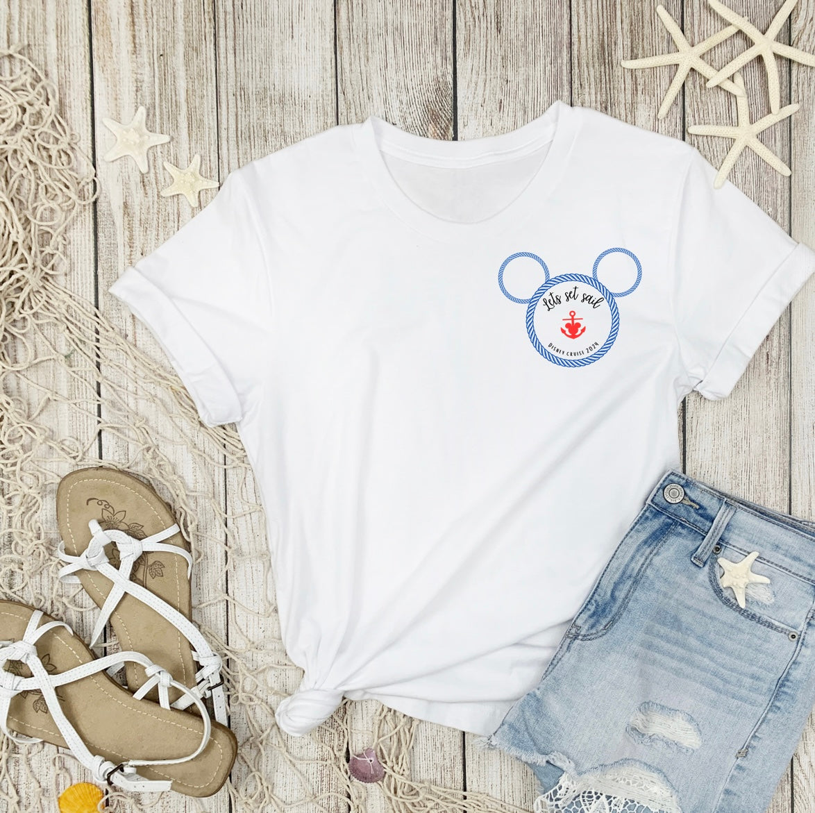 'Lets set sail' Cruise T-shirt - Customised