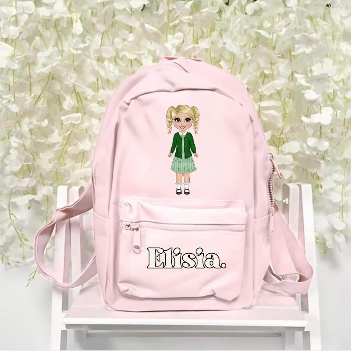 Personalised School girl rucksack