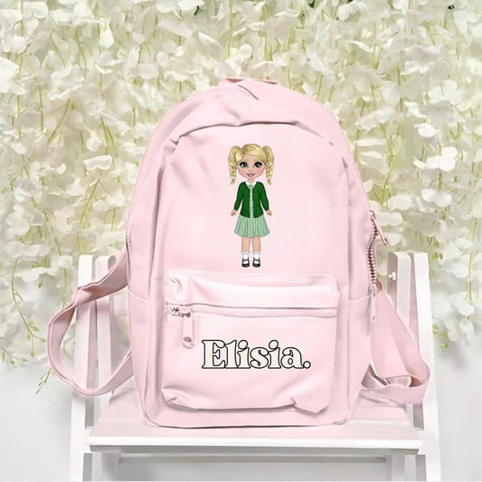 Personalised School girl rucksack