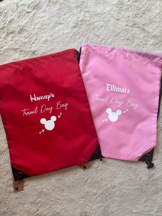Children's personalised Travel day/airplane bags