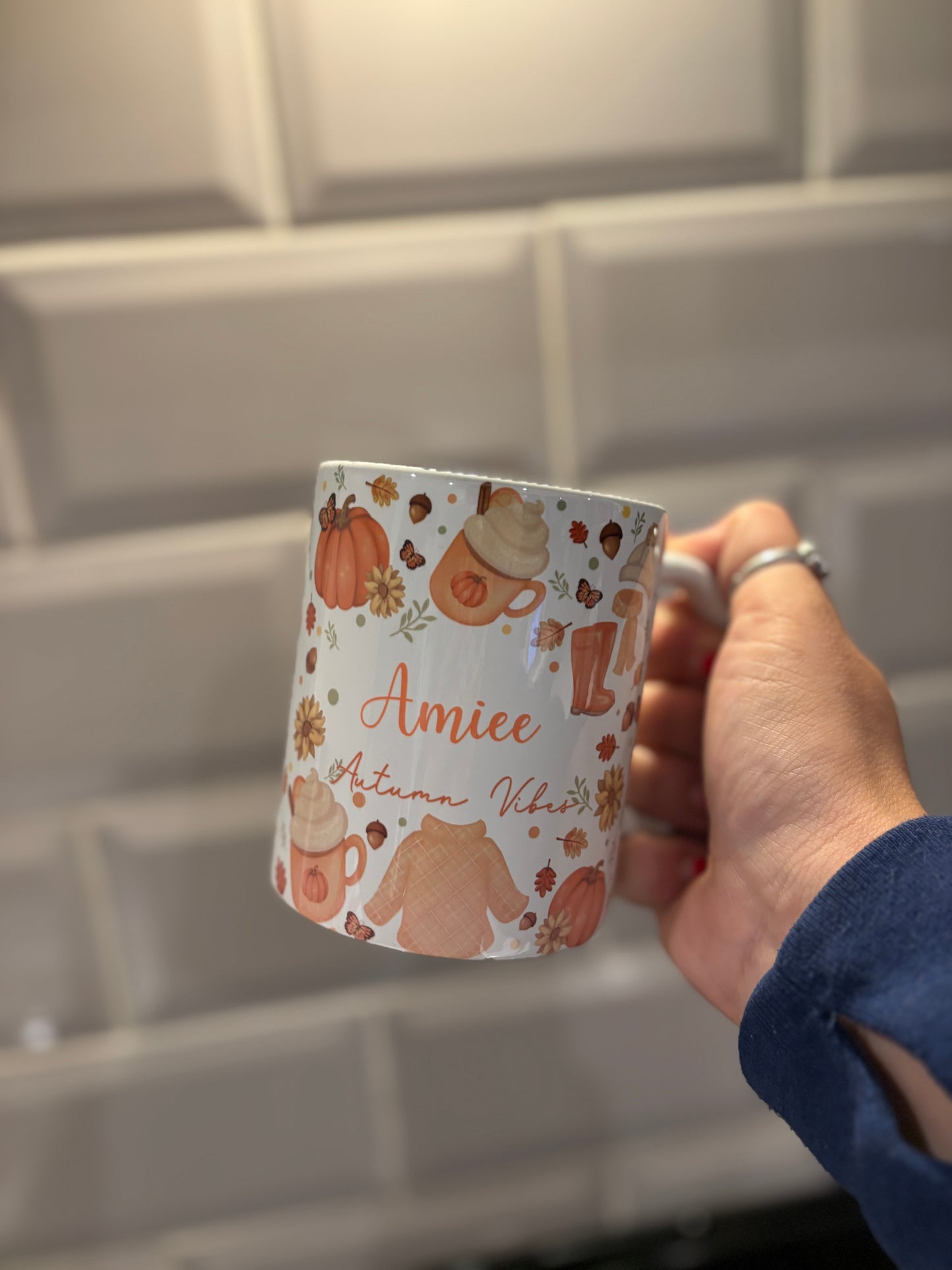 Personalised autumn mug